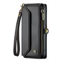 Custodia a portafoglio con blocco RFID CaseMe C36 per iPhone 15 Pro - Nera