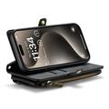 Custodia a portafoglio con blocco RFID CaseMe C36 per iPhone 15 Pro - Nera
