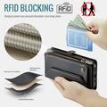 Custodia a portafoglio con blocco RFID CaseMe C36 per iPhone 15 Pro - Nera