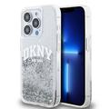 Custodia per iPhone 15 Pro DKNY Liquid Glitter Arch Logo - Trasparente