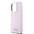Custodia iPhone 15 Pro DKNY Liquid Silicone Metal Logo - Compatibile con Magsafe - Rosa