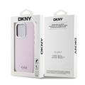 Custodia iPhone 15 Pro DKNY Liquid Silicone Metal Logo - Compatibile con Magsafe - Rosa