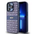 Custodia iPhone 15 Pro DKNY Repeat Pattern Tonal Stripe - Blu