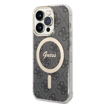 Custodia per iPhone 15 Pro Guess IML 4G - Compatibile con MagSafe - Nero