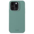 Custodia in silicone per iPhone 15 Pro Holdit - Verde muschio