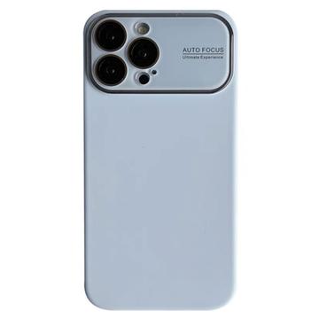 Custodia in Silicone Liquido con Protezione in Vetro per Lenti per iPhone 15 Pro - Baby Blu