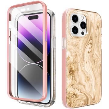 iPhone 15 Pro Max Ahastyle WE13 Custodia ibrida di protezione 360 - Marmo oro