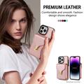 Custodia iPhone 15 Pro Max Tutto in uno con portafoglio e cinturino - Oro rosa