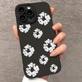 Custodia in TPU per iPhone 15 Pro Max con corona di cotone - Nera