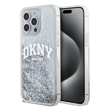 Custodia per iPhone 15 Pro Max DKNY Liquid Glitter Arch Logo - Trasparente