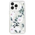 Custodia iPhone 15 Pro Max Fashion TPU - Fiori bianchi