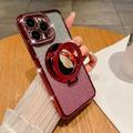 Custodia ibrida magnetica Glam per iPhone 15 Pro Max con specchio - Rossa