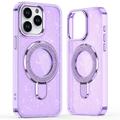Custodia ibrida iPhone 15 Pro Max Glitter con Kickstand - Compatibile con MagSafe - Viola