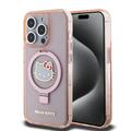 Custodia iPhone 15 Pro Max Hello Kitty IML Anello Stand Glitter MagSafe - Rosa