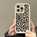 Custodia in TPU con stampa leopardo per iPhone 15 Pro Max - Bianca