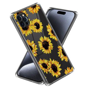 Custodia in TPU Stylish Ultra Sottile per iPhone 15 Pro Max - Girasoli