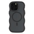 Custodia ibrida magnetica con bordo ondulato per iPhone 15 Pro Max