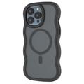 Custodia ibrida magnetica con bordo ondulato per iPhone 15 Pro Max