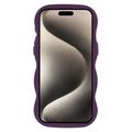 Custodia ibrida magnetica con bordo ondulato per iPhone 15 Pro Max - Viola