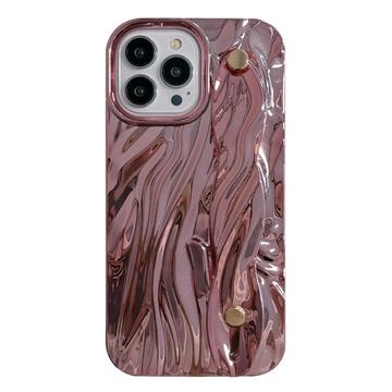 Custodia in TPU placcata rugosa per iPhone 15 Pro Max - Rosa
