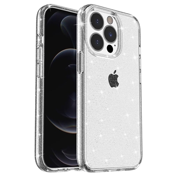 Custodia Ibrida Serie Stylish Glitter per iPhone 15 Pro