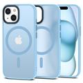 Custodia Magmat Tech-Protect per iPhone 15 - Compatibile con MagSafe - Azzurra / Traslucida
