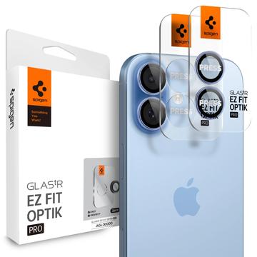 iPhone 16/16 Plus/17 Spigen Glas.tR Ez Fit Optik Pro Proteggi Obiettivo Fotocamera - Blu