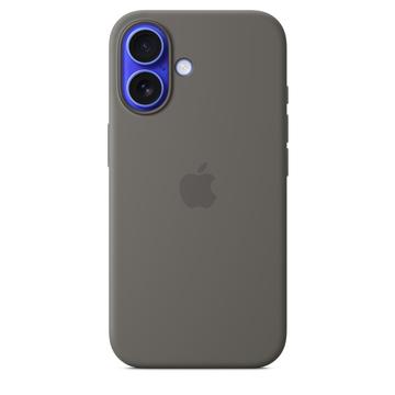 Custodia in Silicone per iPhone 16 Apple con MagSafe MYY33ZM/A - Grigio pietra