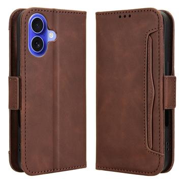 Custodia a portafoglio per iPhone 16 - Marrone