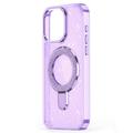 Custodia ibrida iPhone 16 Glitter con Kickstand - Compatibile con MagSafe - Viola