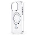 Custodia ibrida iPhone 16 Glitter con Kickstand - Compatibile con MagSafe - Trasparente