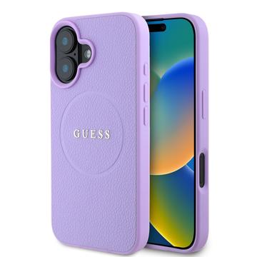 Custodia ibrida Guess Grained Classic Logo per iPhone 16 - Compatibile con MagSafe