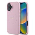Custodia ibrida Guess Grained Classic Logo per iPhone 16 - Compatibile con MagSafe