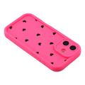 Custodia TPU antiurto per iPhone 16 con motivo a cuore e bordi rialzati