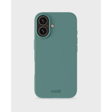 Custodia in silicone Holdit per iPhone 16 - Verde muschio