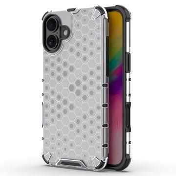 Custodia Ibrida Honeycomb Armored per iPhone 16 - Grigia