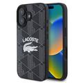 Custodia iPhone 16 Lacoste Blend Monogram - Compatibile con MagSafe - Nera