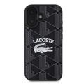 Custodia iPhone 16 Lacoste Blend Monogram - Compatibile con MagSafe - Nera