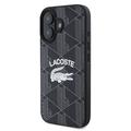 Custodia iPhone 16 Lacoste Blend Monogram - Compatibile con MagSafe - Nera