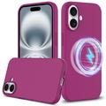 Custodia in silicone liquido per iPhone 16 - compatibile con MagSafe - Viola