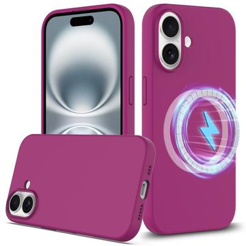 Custodia in silicone liquido per iPhone 16 - compatibile con MagSafe - Viola
