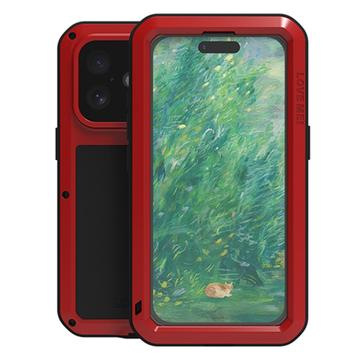 Custodia Ibrida Love Mei Powerful per iPhone 16 - Rossa