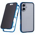 Custodia Magnetica con Vetro Temperato per iPhone 16 - Privacy - Blu