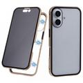 Custodia Magnetica con Vetro Temperato per iPhone 16 - Privacy - Color Oro