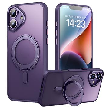 Custodia ibrida con supporto magnetico per iPhone 16 - Viola
