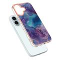 Custodia in TPU elettrolitico per iPhone 16 con motivo marmorizzato IMD