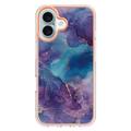 Custodia in TPU elettrolitico per iPhone 16 con motivo marmorizzato IMD