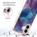 Custodia in TPU elettrolitico per iPhone 16 con motivo marmorizzato IMD