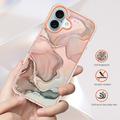 Custodia in TPU elettrolitico per iPhone 16 con motivo marmorizzato IMD