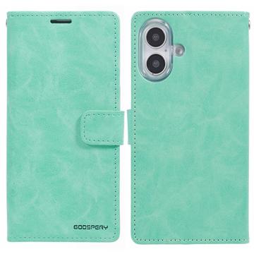 Custodia a portafoglio iPhone 16 Mercury Goospery Blue Moon - Ciano